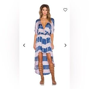 Gypsy 05 Navy and Blush High-Low Dress